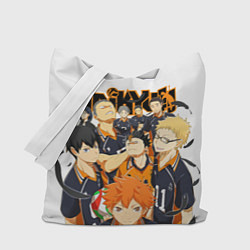 Сумка-шопер ВОЛЕЙБОЛ!! HAIKYUU!!, цвет: 3D-принт