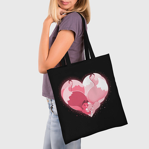Сумка-шоппер Лисы в форме серца / 3D-принт – фото 3