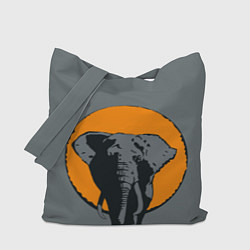 Сумка-шопер Африканский Слон, цвет: 3D-принт