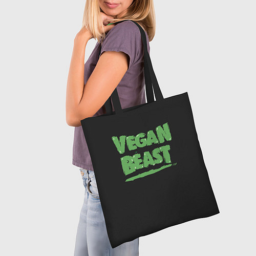 Сумка-шоппер Vegan Beast / 3D-принт – фото 3