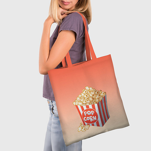 Сумка-шоппер Попкорн рисунок / 3D-принт – фото 3