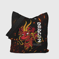 Сумка-шопер Dragon Огненный дракон, цвет: 3D-принт