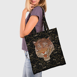 Сумка-шопер Морда тигра, цвет: 3D-принт — фото 2