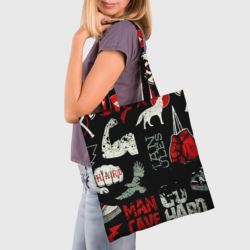 Сумка-шоппер ЧТО ТО МОТИВАЦИОННОЕ 3D / 3D-принт – фото 3