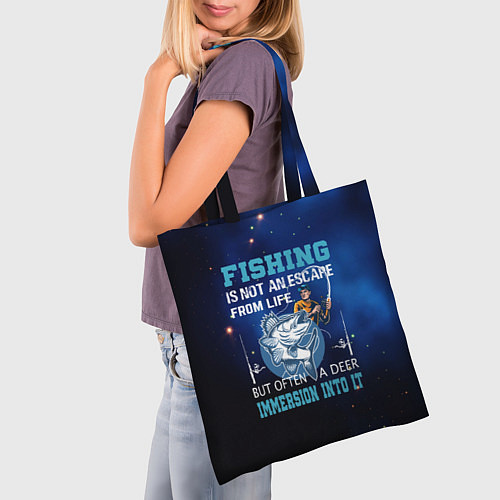 Сумка-шоппер FISHING PLANET Рыбалка / 3D-принт – фото 3