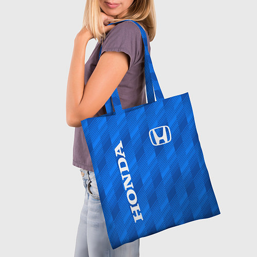 Сумка-шоппер HONDA BLUE ХОНДА СИНИЙ / 3D-принт – фото 3