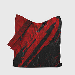 Сумка-шопер Красное чёрное 3D, цвет: 3D-принт