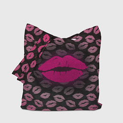 Сумка-шопер Малиновые губы, цвет: 3D-принт