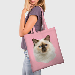Сумка-шопер Пушистый кот, цвет: 3D-принт — фото 2