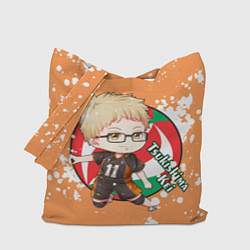 Сумка-шопер Tsukishima Kei Haikyu Волейбол Z, цвет: 3D-принт