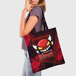 Сумка-шопер Geometry Dash: Red Evil, цвет: 3D-принт — фото 2