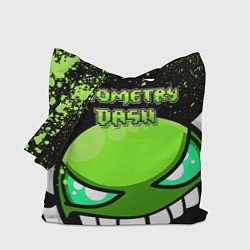 Сумка-шопер Geometry Dash: Green Evil, цвет: 3D-принт