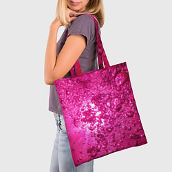 Сумка-шопер Розовые Пузырьки, цвет: 3D-принт — фото 2