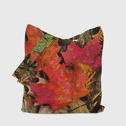Сумка-шопер Листопадкленовые листья, цвет: 3D-принт