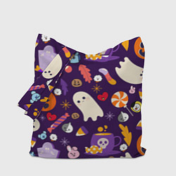 Сумка-шоппер HALLOWEEN BTS BT21 PATTERN БТ21 БТС ХЕЛЛОУИН