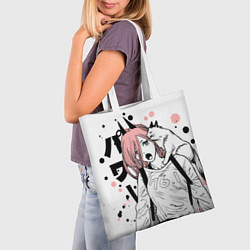 Сумка-шопер Power с котиком - Chainsaw Man, цвет: 3D-принт — фото 2