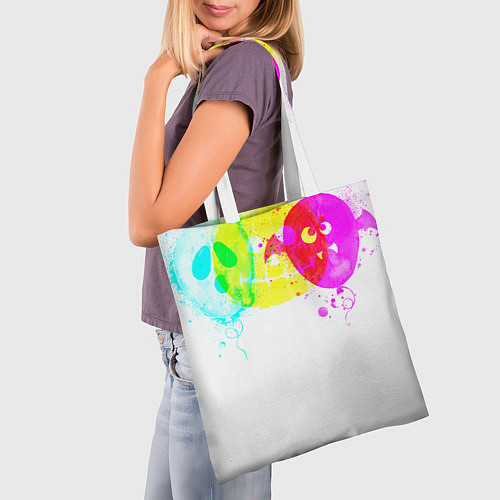 Сумка-шоппер Призраки Хэллоуина полиэстер / 3D-принт – фото 3