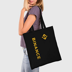 Сумка-шопер БИНАНС ЛОГО КАРБОН BINANCE LOGO, цвет: 3D-принт — фото 2