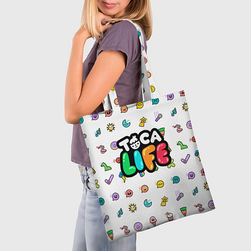 Сумка-шоппер Логотип Toca Boca Тока Бока / 3D-принт – фото 3
