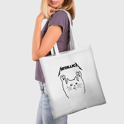 Сумка-шоппер Metallica Meowtallica / 3D-принт – фото 3