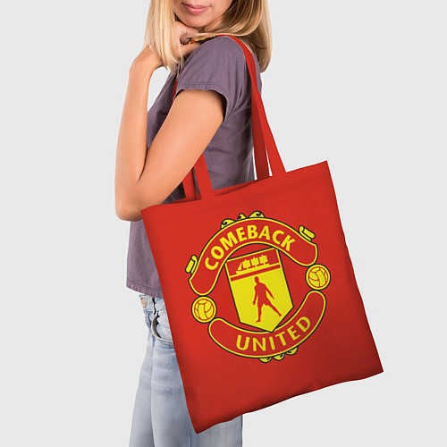 Сумка-шоппер Камбек Юнайтед это Манчестер юнайтед / 3D-принт – фото 3