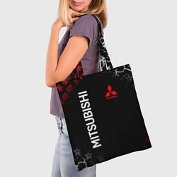 Сумка-шопер MITSUBISHI SAMURAI JAPAN STYLE ИЕРОГЛИФЫ, цвет: 3D-принт — фото 2