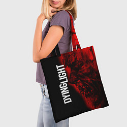 Сумка-шопер DYING LIGHT RED ZOMBIE FACE, цвет: 3D-принт — фото 2
