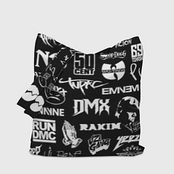 Сумка-шопер RAP & HIP HOP LOGOS, цвет: 3D-принт