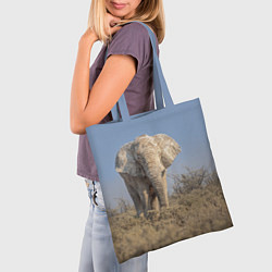 Сумка-шопер Африканский белый слон, цвет: 3D-принт — фото 2