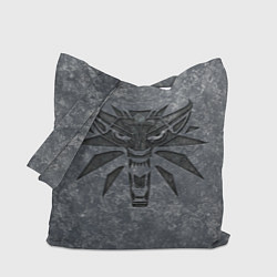 Сумка-шопер THE WITCHER LOGO STONE, цвет: 3D-принт