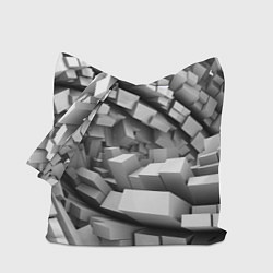 Сумка-шопер Геометрическая объёмная абстракция, цвет: 3D-принт