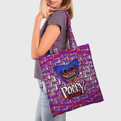 Сумка-шоппер Huggy Wuggy: Poppy Pattern / 3D-принт – фото 3