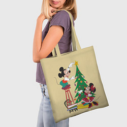 Сумка-шопер Happy New Year Mickey and Minnie, цвет: 3D-принт — фото 2