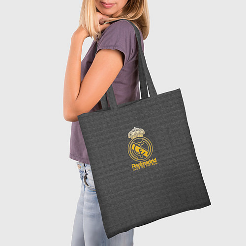Сумка-шоппер Real Madrid graphite theme / 3D-принт – фото 3