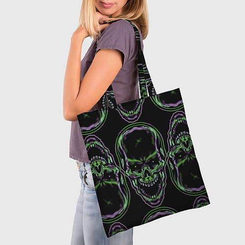 Сумка-шоппер Skulls vanguard pattern 2077 / 3D-принт – фото 3
