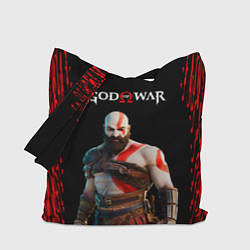 Сумка-шопер God of War красные разводы, цвет: 3D-принт