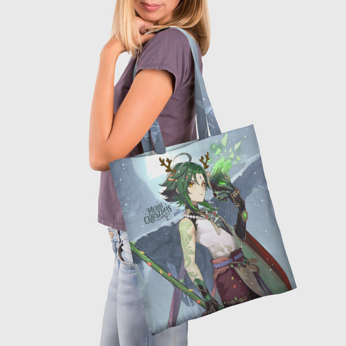 Сумка-шоппер Новогодний Сяо адепт нового года / 3D-принт – фото 3