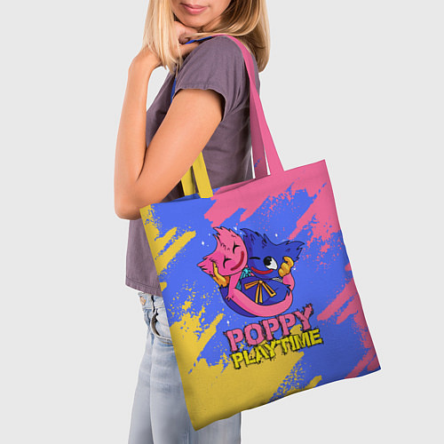 Сумка-шоппер Huggy Wuggy and Kissy Missy Poppy Playtime / 3D-принт – фото 3