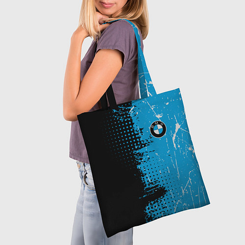 Сумка-шоппер BMW - КРАСКИ / 3D-принт – фото 3