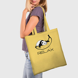 Сумка-шопер Relax - панда на банане, цвет: 3D-принт — фото 2
