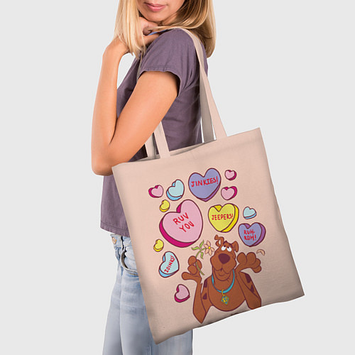 Сумка-шоппер Scooby Doo Valentine / 3D-принт – фото 3