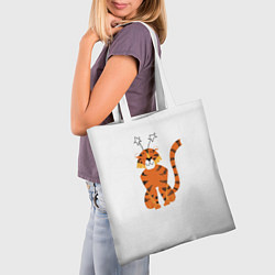 Сумка-шопер Тигр новогодний, цвет: 3D-принт — фото 2