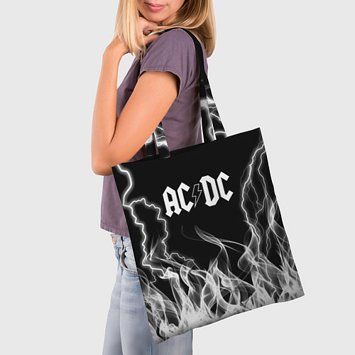Сумка-шоппер ACDC Fire / 3D-принт – фото 3