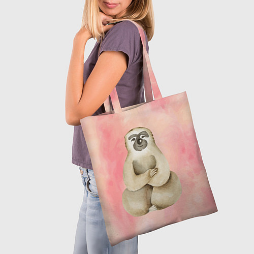 Сумка-шоппер Ленивец сидит / 3D-принт – фото 3