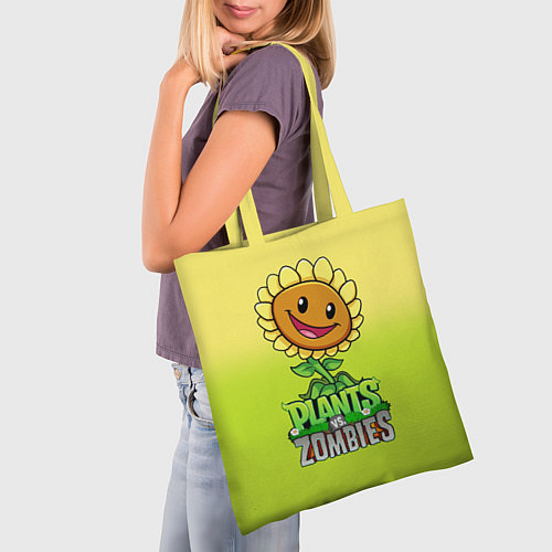Сумка-шоппер Plants vs Zombies - Подсолнух / 3D-принт – фото 3