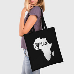 Сумка-шопер Африка на чёрном, цвет: 3D-принт — фото 2