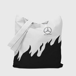 Сумка-шопер Mercedes-Benz нарисованный огонь, цвет: 3D-принт