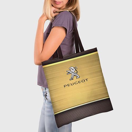 Сумка-шоппер Peugeot: Gold / 3D-принт – фото 3