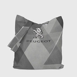 Сумка-шопер Peugeot много оттенков серого, цвет: 3D-принт