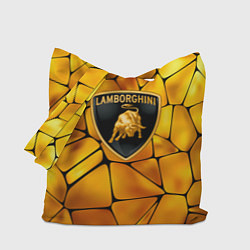 Сумка-шопер Lamborghini Gold плиты, цвет: 3D-принт